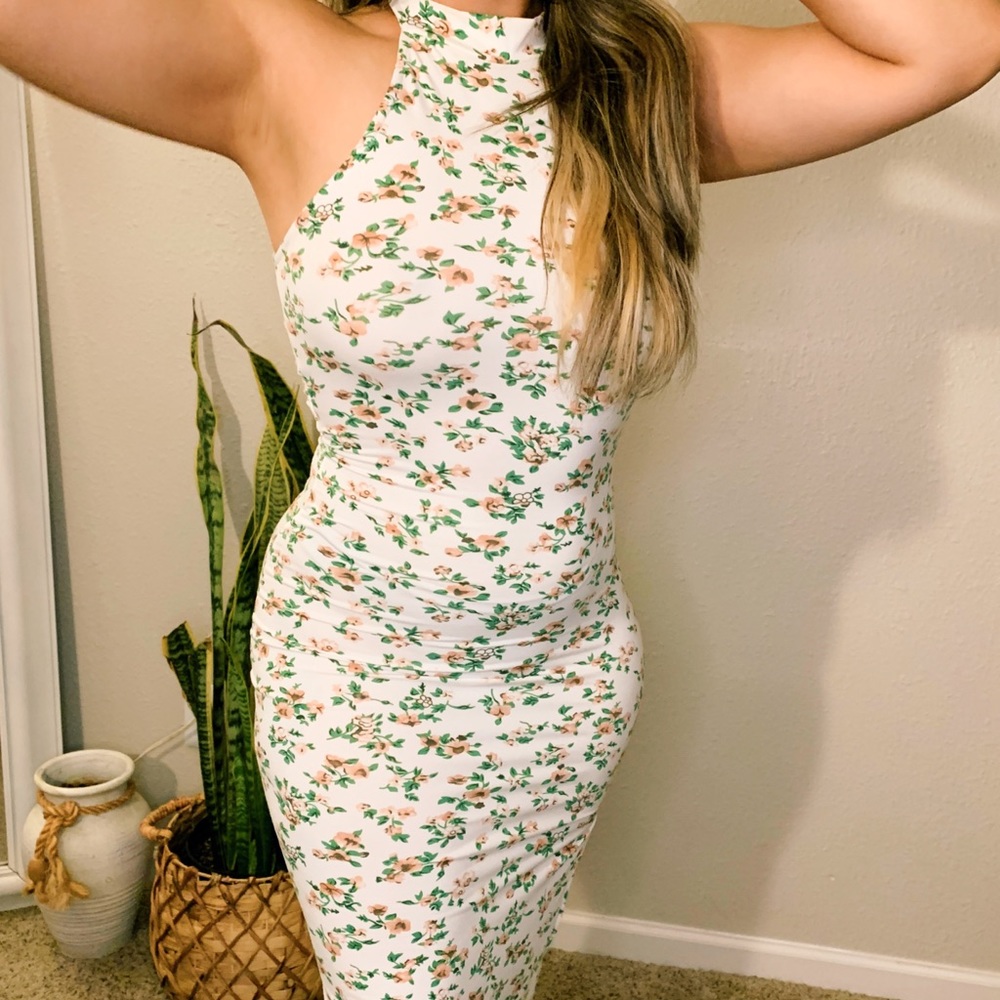 Fashion Nova Floral dress with slit